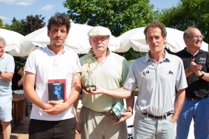 Le podium du net 1re série : de droite à gauche : Jean-Luis Aragon, Pierre-Michel Bonnot et Tristan Vey