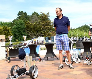 Guillaume Michel a quitté La Baule avec un chariot électrique offert par Golf K-dy.