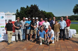 Aux côtés d’Yves Métaireau, le maire de La Baule, re Thomas Levet et de Stéphane Marboeuf, le directeur du Golf international Barrière La Baule, les meilleurs journalistes de la 3e série.