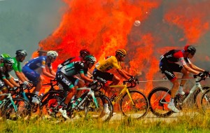 Le cliché victorieux réalisé lors du dernier Tour de France par Stéphane Mahé de l’agence Reuters