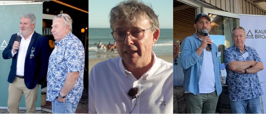 Aux Canetons les mots de bienvenue du maire, Franck Louvrier, Yannick Le Bihan, David Péan et Jean-Claude Virfeu.